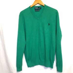 POLO Ralph Lauren Cashmere Blend V-Neck Sweater Green XLarge